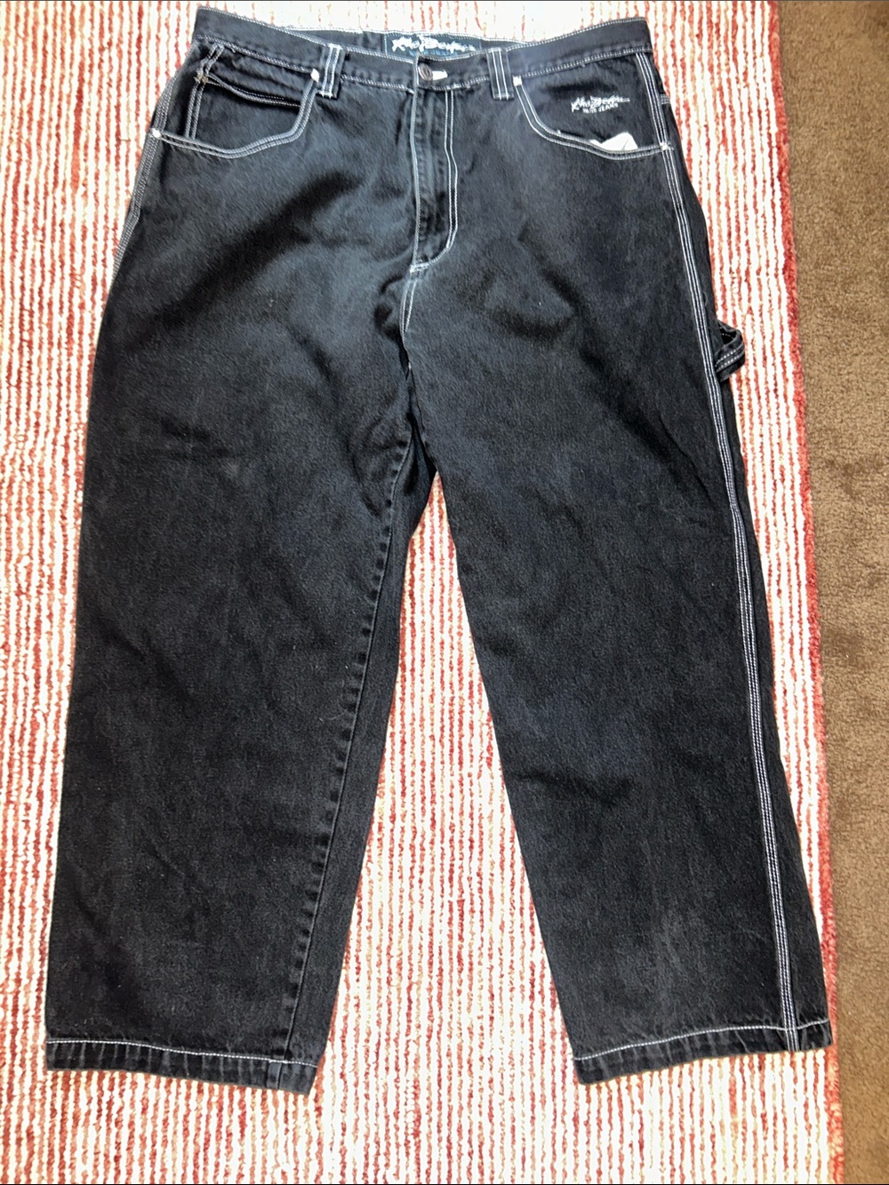 Black Relaxed Carpenter Jeans for Men - Classic Workwear